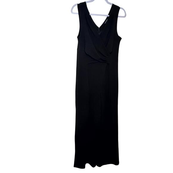 41 Hawthorn Sleeveless Jumpsuit Medium NWOT Black V-Neck Draped Front - Picture 1 of 8